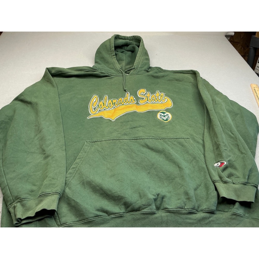 Pro Player Colorado State Rams Hoodie Embroidered Green XXL Collegiate Style